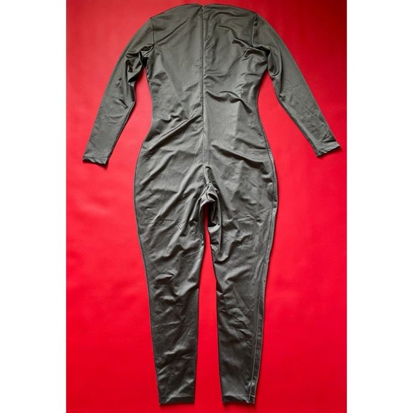 Skims All In One Shine Crew Neck Long Sleeve Jumpsuit Bodysuit Gray 2X NWT - Picture 3 of 9